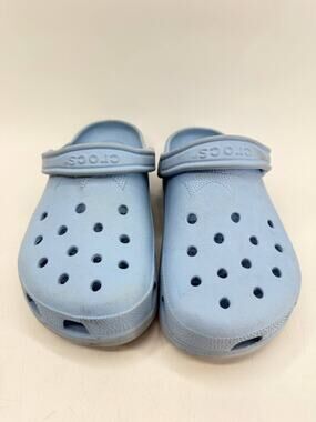 Crocs Classic Clogs Light Blue Unisex Slip On Comfort Shoes Size M8 W10 Used